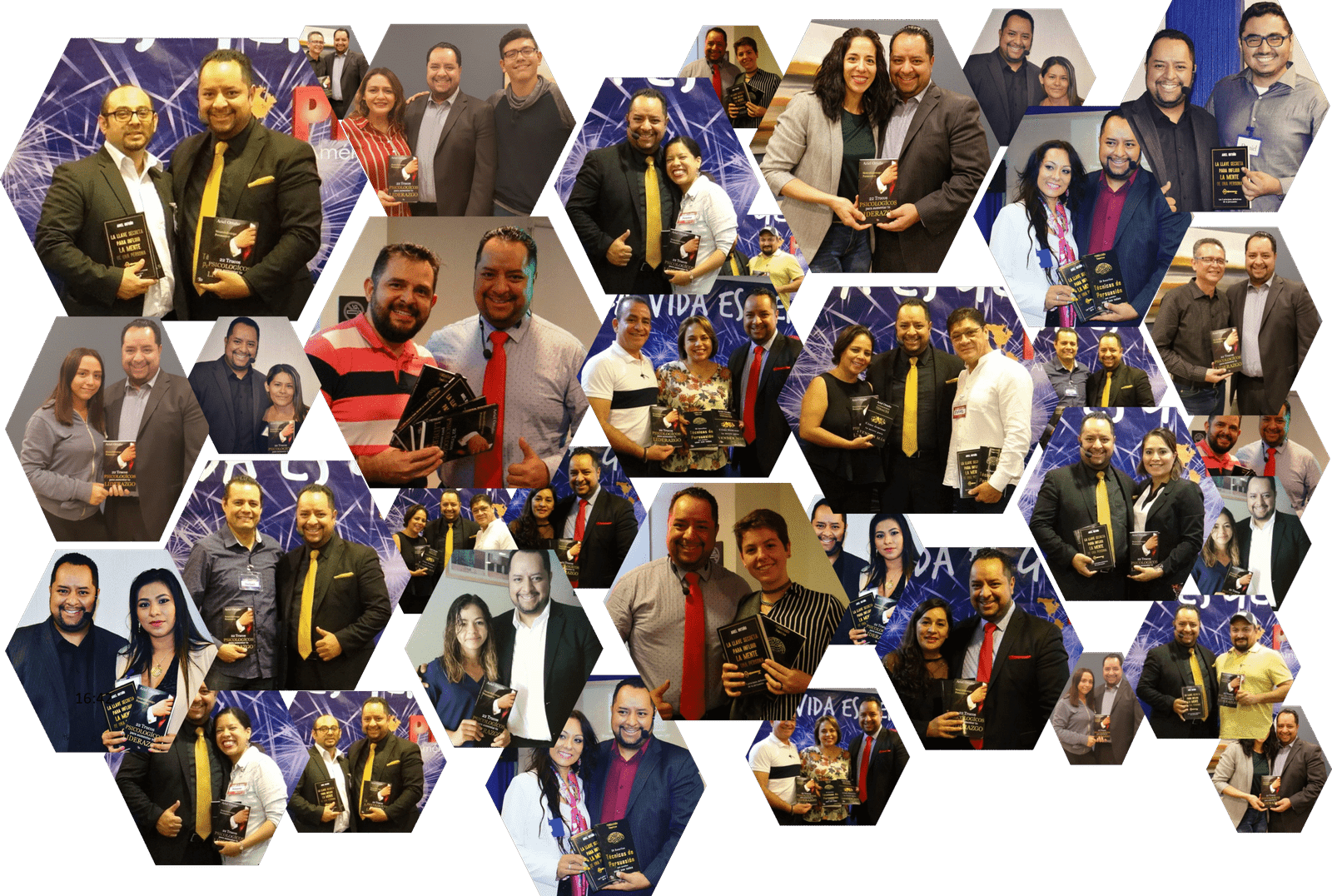 Collage de fotos con libros